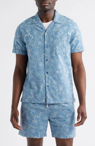 Rails Tyler Embroidered Eyelet Cotton Camp Shirt