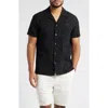 Rails Tyler Mesh Camp Shirt In Black Floral