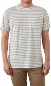 Rails Valencia T-shirt In Rhine Rivers Stripe In Gray