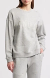 Rails Varsity London Embroidered Cotton Graphic Sweatshirt In London Glitter