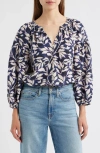 Rails Vasia Vine Print Top In Blue