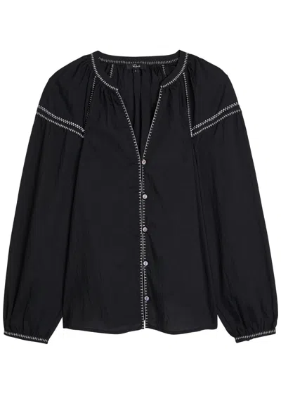 RAILS RAILS VASIA WHIP-STITCH WOVEN BLOUSE