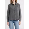 Rails Vinea Stud Accent Western Snap-up Denim Shirt In Gray