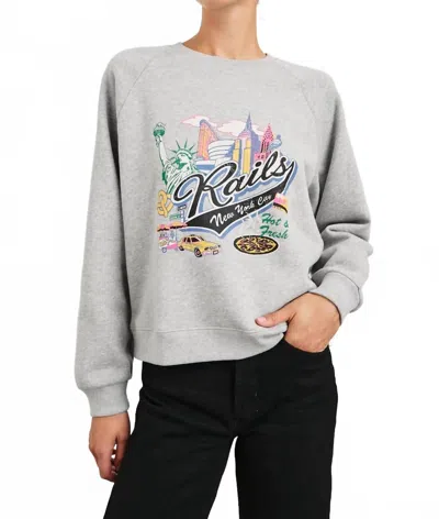Rails Vintage Raglan Sweatshirt In New York In Green