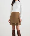 Rails Vista Fringe Detail Wool Blend Skirt In Brown
