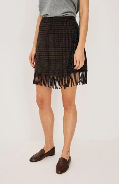 Rails Vista Wool Blend Wrap Skirt In Black
