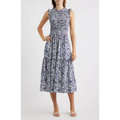 Rails Vivier Smocked Midi Dress In Multi