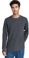 Rails Wade Waffle Thermal Long Sleeve Tee Ink In Ink