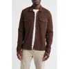 Rails Wells Waffle Knit Shirt Jacket In Brown