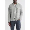 Rails Wells Waffle Knit Shirt Jacket In Gray