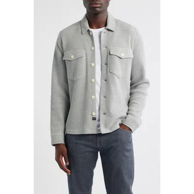 Rails Wells Waffle Knit Shirt Jacket In Gray