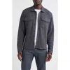 Rails Wells Waffle Knit Shirt Jacket In Gray