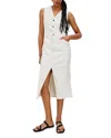 Rails Westwood Sleeveless Denim Slim Midi Dress In Vintage Ecru