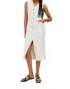 Rails Westwood Sleeveless Denim Slim Midi Dress In White