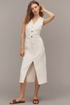 Rails Westwood Sleeveless Denim Slim Midi Dress In White
