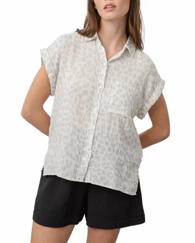 Rails Whitney Print Shirt In Grey Jaguar In White