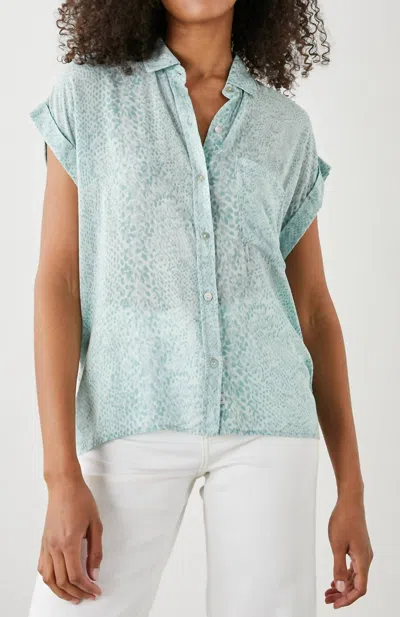 Rails Whitney Shirt In Mint Boa In Blue