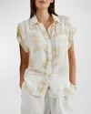 Rails Whitney Printed Linen-blend Shirt In Wild Bengals