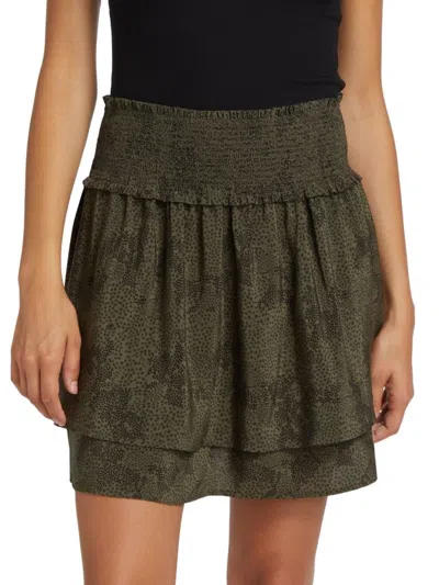 Rails Women's Addison Printed Smocked Miniskirt In Green