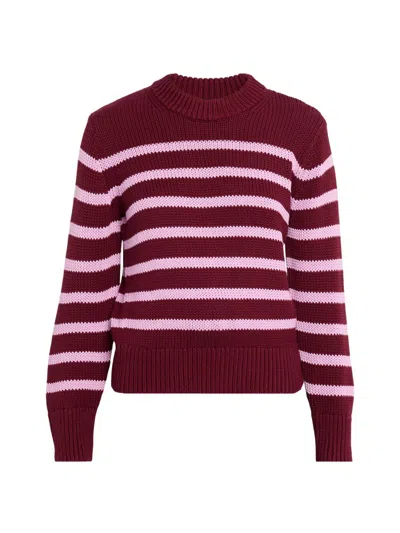 Rails Alise Knit Sweater In Mulberry Stripe In Multi