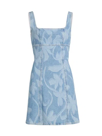 Rails Women's Altadena Floral Cotton Denim Sheath Minidress In Blue