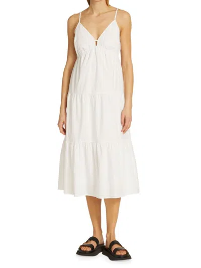 Rails Women's Avril Tiered Midi Dress In Bright White