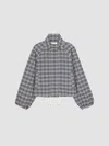 Rails Womens Blake Funnel-neck Woven Jacket Mini Check In Mini Check