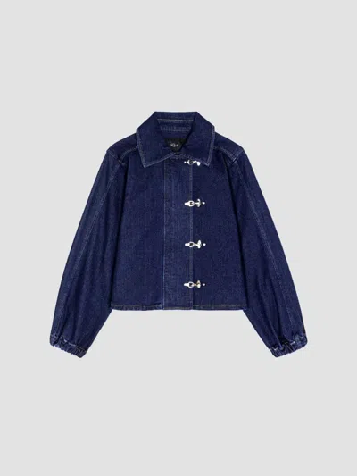 Rails Brooke Latch Front Denim Jacket In Blue