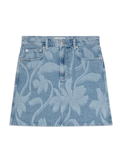 Rails Women's Burbank Floral Denim Miniskirt In Blue
