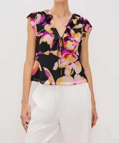 Rails Women's Carmine Top In Dusk Orchad In Black