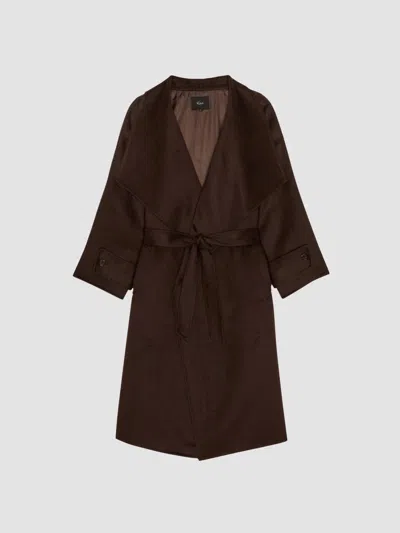 Rails Women's Celeste Belted Wool-blend Coat In Chocolate