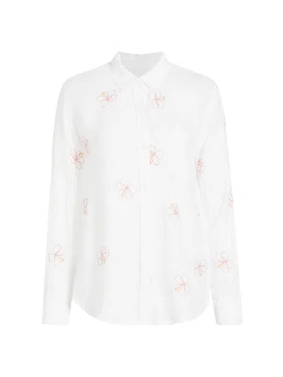 Rails Women's Charli Hibiscus Linen-blend Shirt In Hibiscus Embroidery