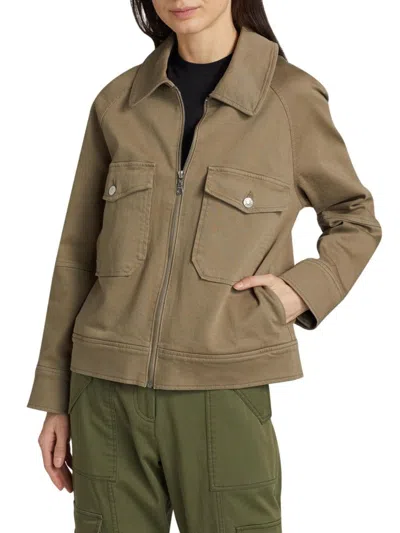 Rails Women's Cheyenne Cotton Trucker Jacket In Green
