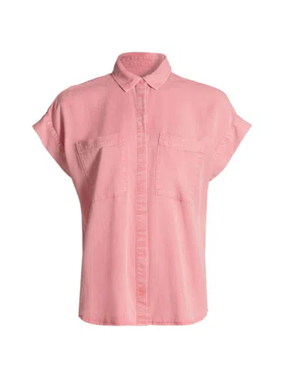 Rails Cito Short Sleeve Button-up Shirt In Rose