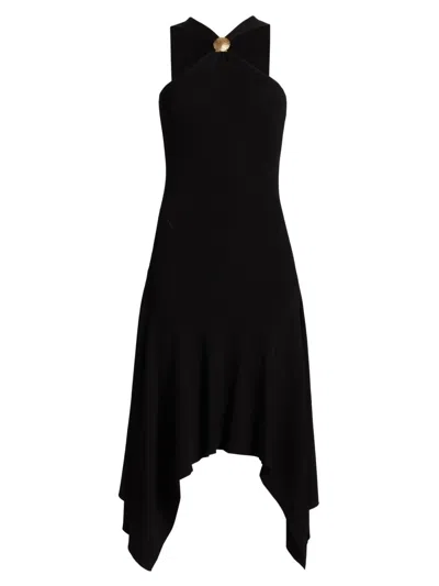 Rails Women's Constanze V-neck Knit Midi-dress In Black