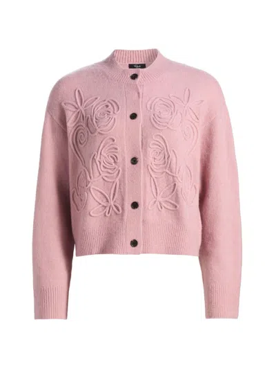 Rails Women's Coralee Floral Soutache-style Cardigan In Pink