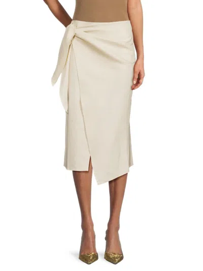 Rails Women's Cressida Tie Linen Blend Knee Length Skirt In Sand