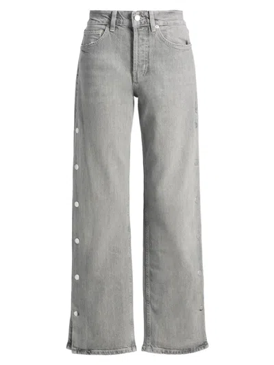 Rails Women's Del Mar Studded Straight-leg Jeans In Gray