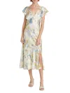 Rails Women's Dina Diffused V-neck Midi-dress In Diffused Bloom
