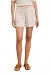 Rails Eddie Open-knit Detailed Cotton Shorts In White