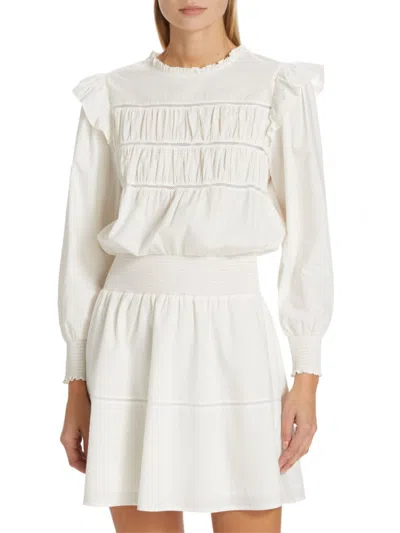 Rails Faren Long-sleeve Mini Dress In White