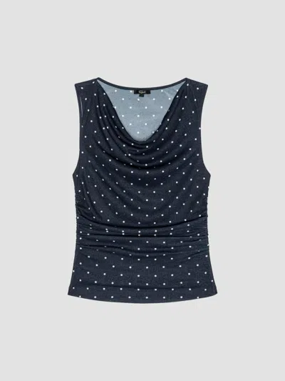 Rails Women's Fete Polka Dot Top In Navy Polka Dots