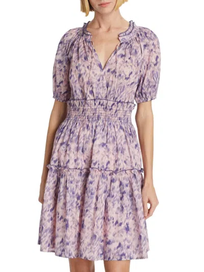 Rails Women's Fiorella Cotton Ikat-inspired Minidress In Pink Ikat