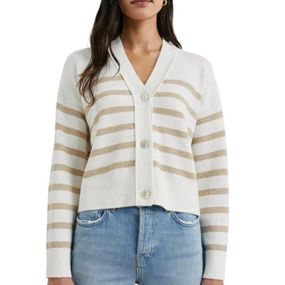 Rails Women's Geneva Cardigan In Sand Stripe In Multi