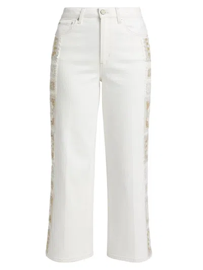 Rails Women's Getty Embroidered Crop Jeans In Sand