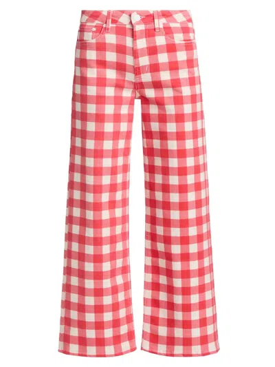 Rails Women's Getty Gingham Wide-leg Crop Jeans In Multi