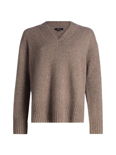 Rails Women's Gisella Cashmere-silk V-neck Sweater In Brown