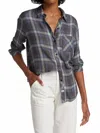 Rails Women's Hunter Button Down Shirt In Mint Ash Blue In Multi