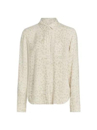 Rails Hunter Animal Print Button-up Shirt In Ivory