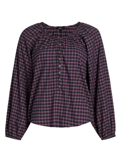 Rails Women's Indi Plaid Cotton-blend Top In Purple